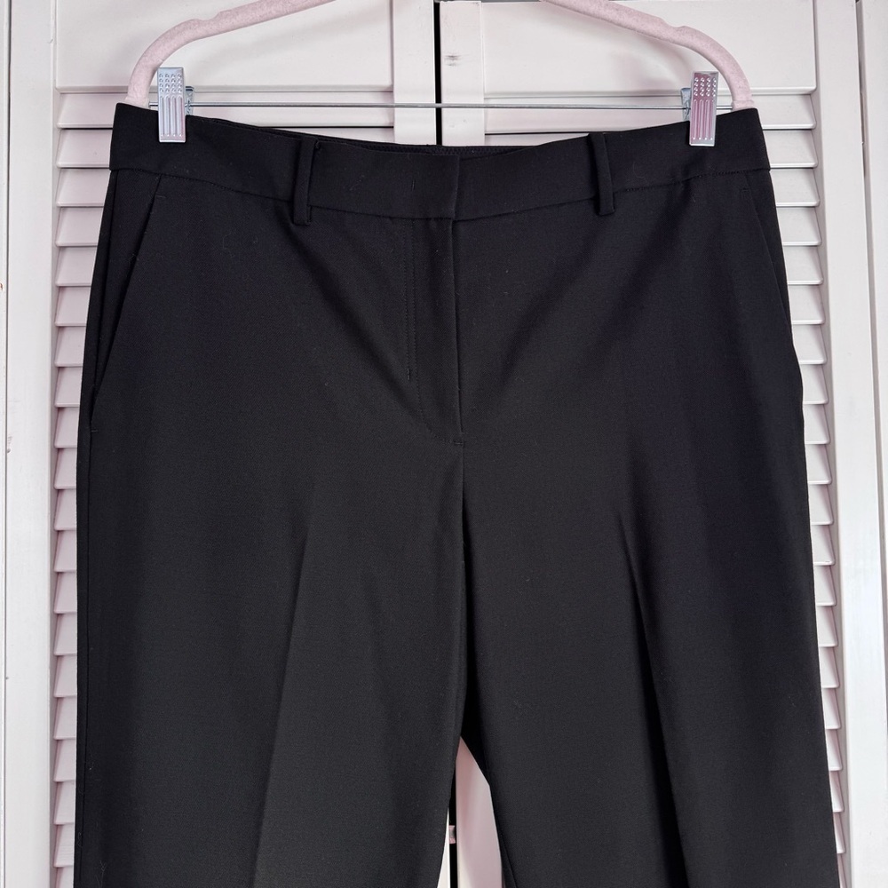Helmut Lang Wool Cropped Black Pants Trousers Ankle Size 10 - Picture 4 of 9